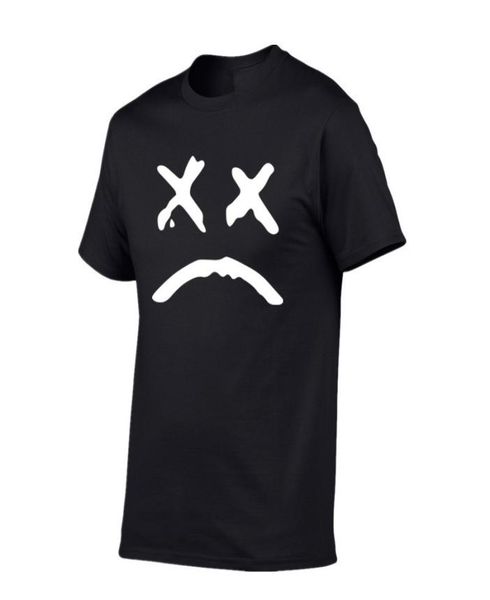 

new 2019 summer european and aman trend lil peep rap street loose large size round neck men's short-sleeved t-shirt3627916, White;black