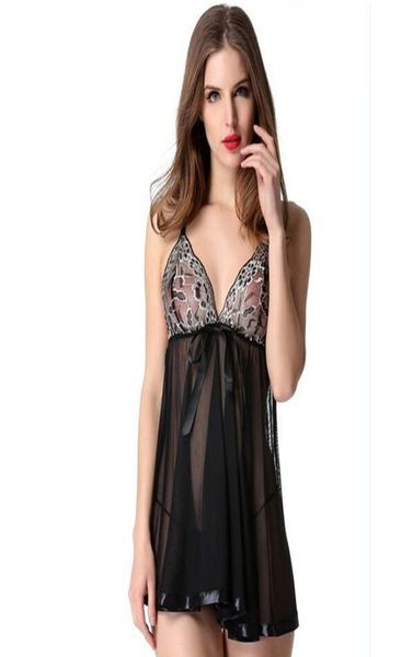

2017 summer deep vneck strap nightgown women lingerie slik skirt lady lace satin pajamas plus size sleepwear 4480498, Black;red