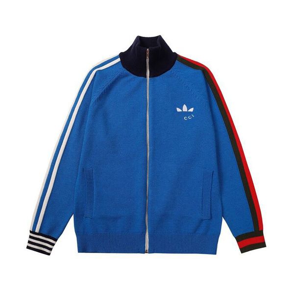 

2023 autumn/winter new baseball jersey jacket panel jacket with embroidered logo for men and women contrast color casual versatile g107, Black;brown