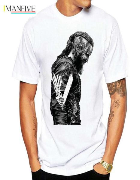 

men039s t shirts king ragnar lothbrok man organnic cotton short sleeve tee round collar tshirt design1631387, White;black