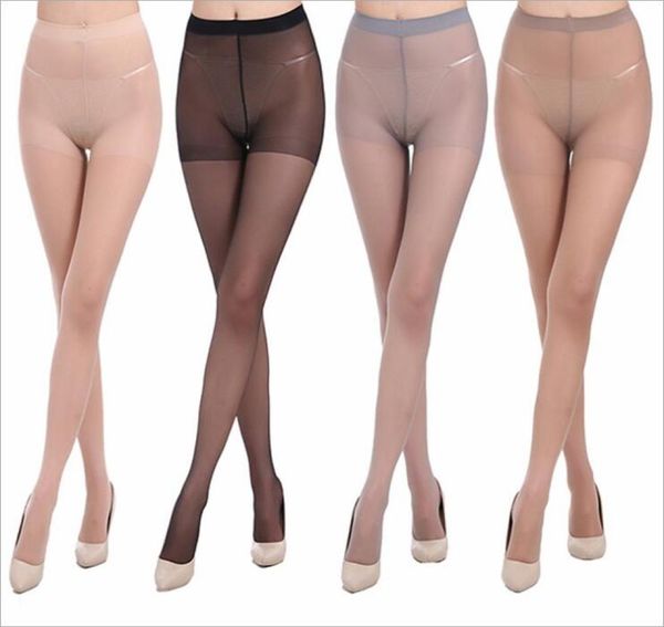 

silk stockings women clothes summer thin leggings sheer pantyhose tights slim super elastic magical panties lingerie long soc6693927, Black