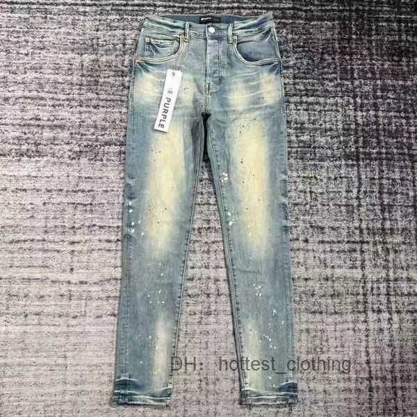 

2023 purple-bran* men designer antiaging slim fit casual jeans size 4 jtrk, Blue