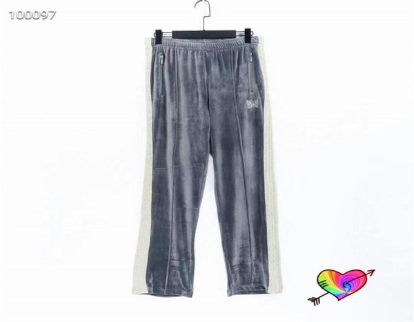 

2021 velvet pants men women embroidered sweatpants grey straight trousers58572457646892, Black
