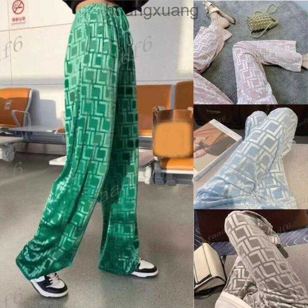

2022 new fall high-end womens pants fashion designer sportswear luxury velvet wide legs 3d embossed f letter comfortable and casual, Black;white