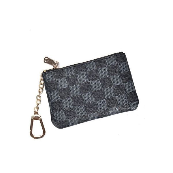 

designers luxury mini coin purse keychain fashion womens mens credit card holder coin purse wallet ring keychain, Silver