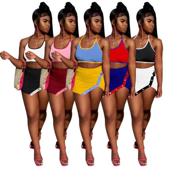 

women two piece dresses designer lace up backless tight irregular skirt set culb fashion suspender dress casual suit 8014070337, White