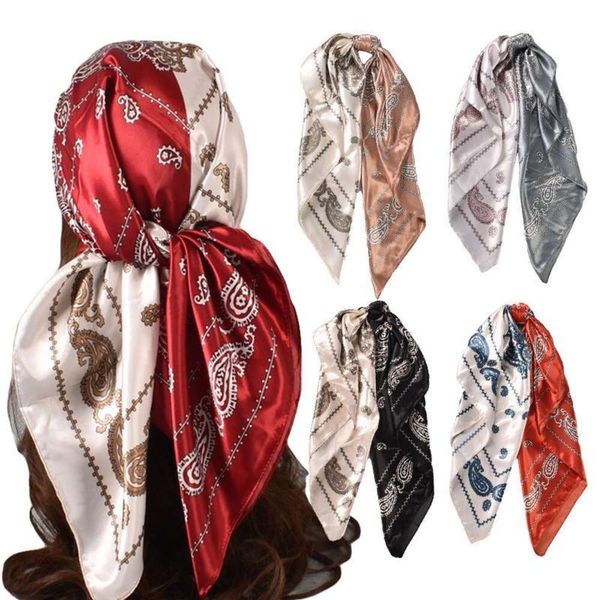 

spring style fashion stained wrap cashew two color square scarf womens, Blue;gray