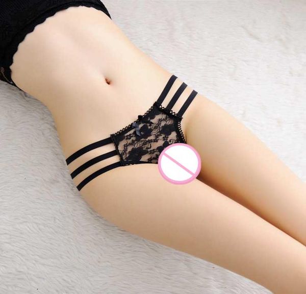 

lace transparent strappy briefs panties bandage waist tie underwear g string t back thong lingerie women clothing will and sa9228979, Black;white