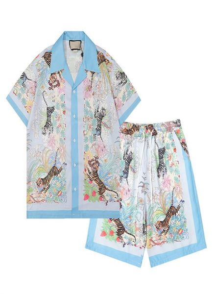 

fashion hawaii floral letter print beach shirts men039s designer silk bowling tshirt casual shirts men summer short sleeve loos8580305, White;black