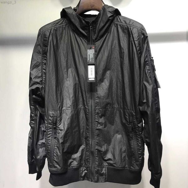 

outerwear designer badges zipper shirt jacket loose style island spring autumn mens oxford breathable portable high street stones clothing j, Black;brown