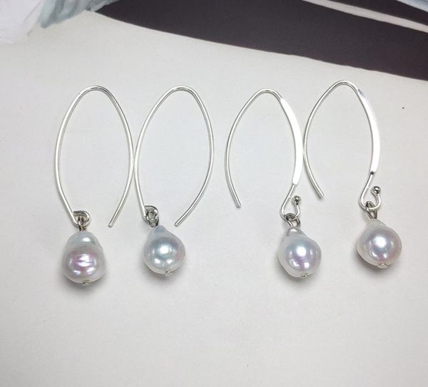 

highgloss s925 sterling silver pearl ear hook pearl stud earrings water drop baroque pearl earring for women anniversary gift jew7203253, Golden;silver