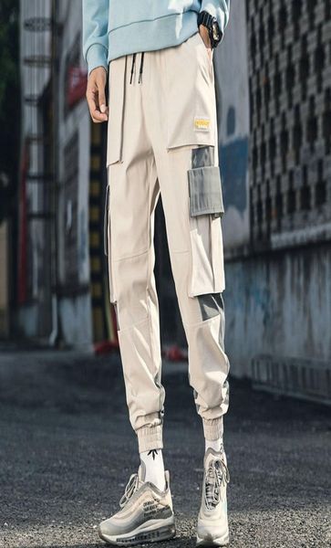 

marchwind brand designer cotton streetwear hip hop cargo pants autumn mens baggy pockets joggers pants men japanese style black ha5047680