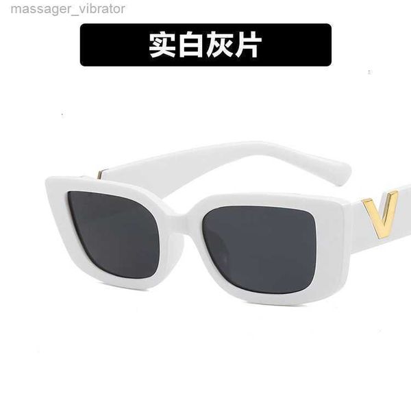 

2023 small frame square sunglasses new fashion personality fashion hip-hop sunglasses net red sunglasses of the same type q5zq 2 vrc3, White;black