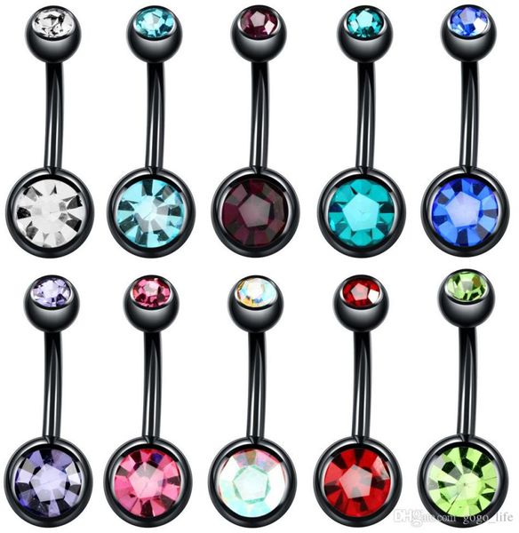 

new summer style umbilical nails navel body piercing stainless steel crystal belly button ring for women jewelry4014184, Silver