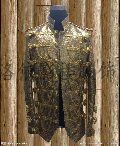 

xs5xl 2017 new arrive men39s clothing fashion slim bigbang dj studio sequins suit the host mc dress plus size singer costumes3065418, White;black