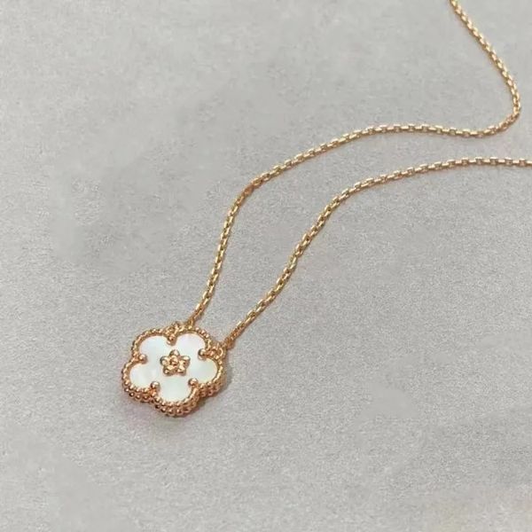 

luxury brand designer necklace for women fashionable new four-leaf clover necklace high-quality titanium steel 18k gold pendant necklace jew, Silver