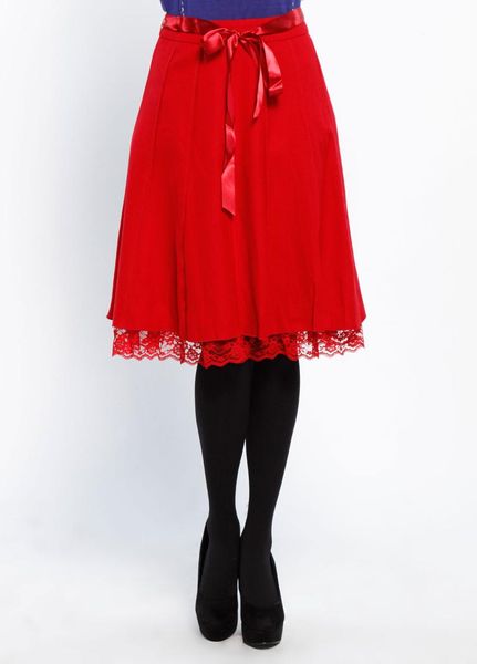

woman red lace flower short skirt01234567891011128081055, Black
