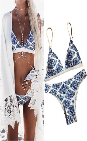 

ladies white floral halter thong biquini swimsuit swim beach wear bathing suit swimwear women brazilian push up bikini3044475, White;black
