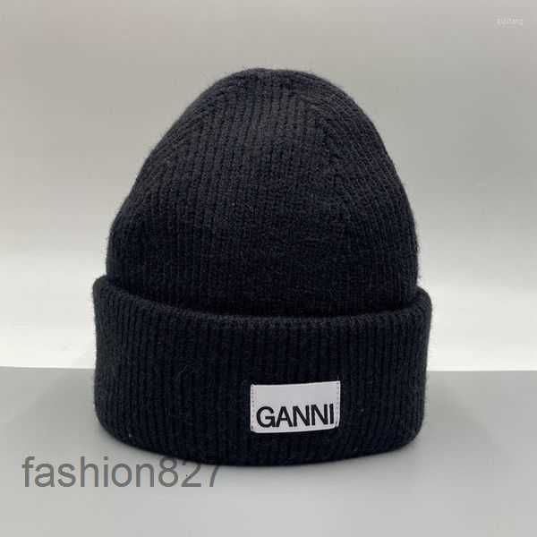 

designer new womens mens berets gannis three fold male female couples fashion brand knitted hat thickened warm beanie winter hatl9sm, Blue;gray