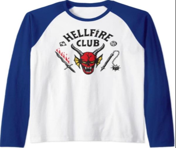 

2022new stranger things 4 long sleeve men039s tshirts ladies and men hellfire club funny clothes unisex8030877, White;black