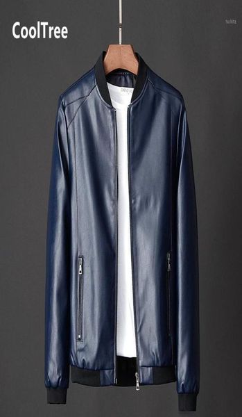 

men039s jackets cooltree men leather jacket spring autumn solid color pu casual bomber coats male slim fit zipper motorcycle ou8900335, Black;brown