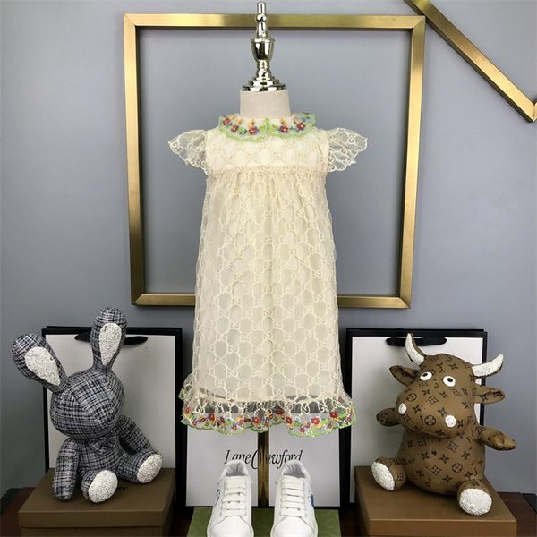 

summer new girls dress patchwork design pleated dress girls cute elegant casual short-sleeved dress size 100-150cm f014, Red;yellow