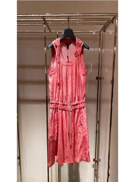 

2022 new summer casual dresses uneck sleeveless sundress women bandage drawstring waist design casual lady dress5712233, Black;gray