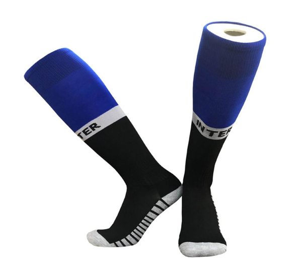 

sports football socks knee high professional inter team football sock soccer breathable training running socks for and kids4776573, Black