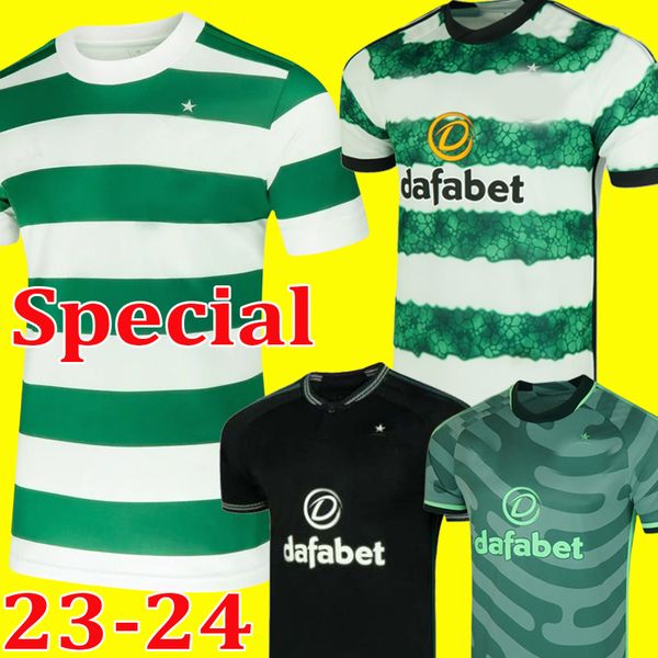 

23 24 celtic ireland home away third soccer jerseys fourth 150th anniversary jersey blue special edition 2023 home green football shirt men, Black;yellow