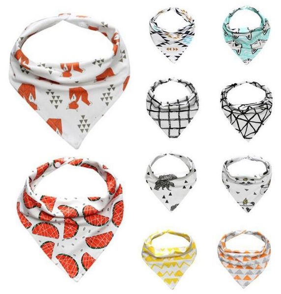 

ins baby bibs cotton boys girls burp clothes newborn saliva towel cute cartoon arrow animal slabbetjes bandana feeding scarf a1065881056