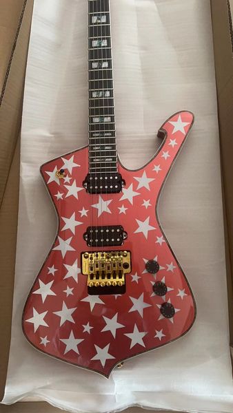 

red guitar in white stars ib branded you know