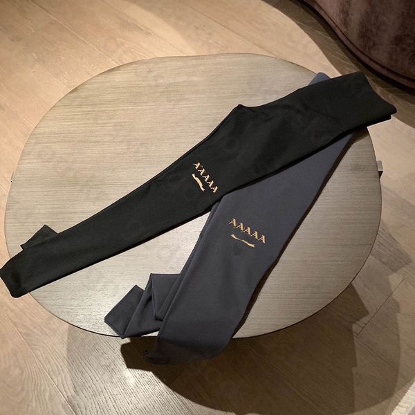 

letter print women slim yoga pants fashion brand sports gym leggings high waist sweatpants, Black