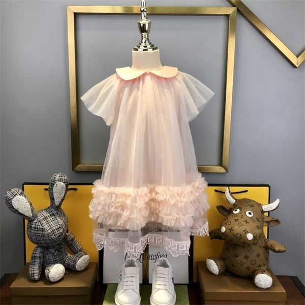 

summer new girls dress patchwork design pleated dress girls cute elegant casual short-sleeved dress size 100-150cm f013, Red;yellow