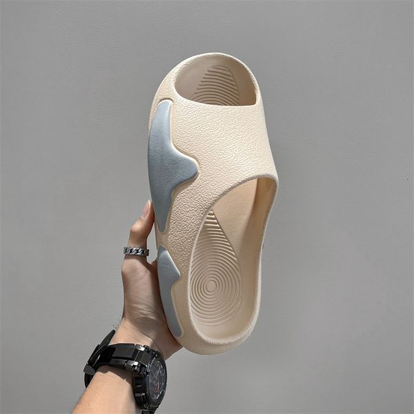 

thick sole plus cotton slipper sandals foam runners pure core resin rubber plastic fat slipper beach sandals size30-45, Black