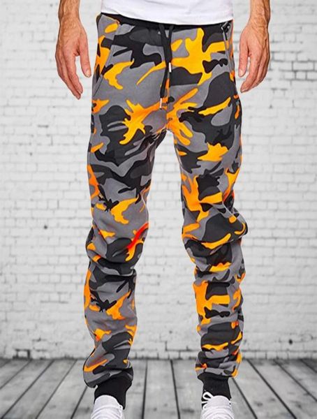 

2020 new autumn winter joggers men camouflage casual pants sweatpants male cargo pants multipocket sport wear mens joggers2346813, Black