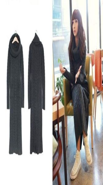 

women sweater maxi long knit dress dresses outerwear ladies sweatershirts long skirts winter dress3212538, White;black