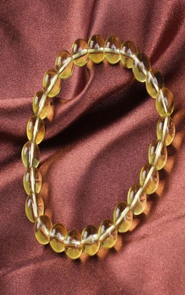 

natural yellow citrine crystal quartz loose beads gemstone elasticity stone bracelets8337646, Black