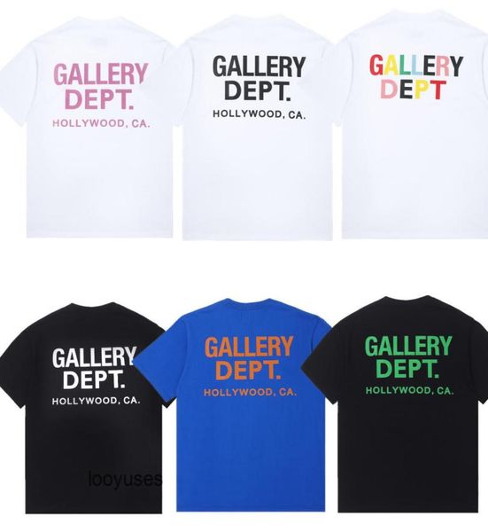 

2023 mens t shirts fashion gallerysdepts designer dept basic letter print casuamen women loose short sleeve13811638479784, White;black