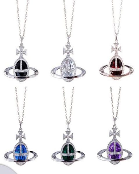 

europe and the west queen mother saturn an jewel shine long necklace sweater chain8247267, Silver