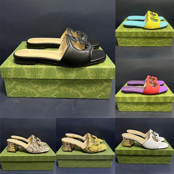 

summer luxury brand leather fashion sandals metal double flip-flops party shoes thick with brand-name women's high heels brand-name sli, Black