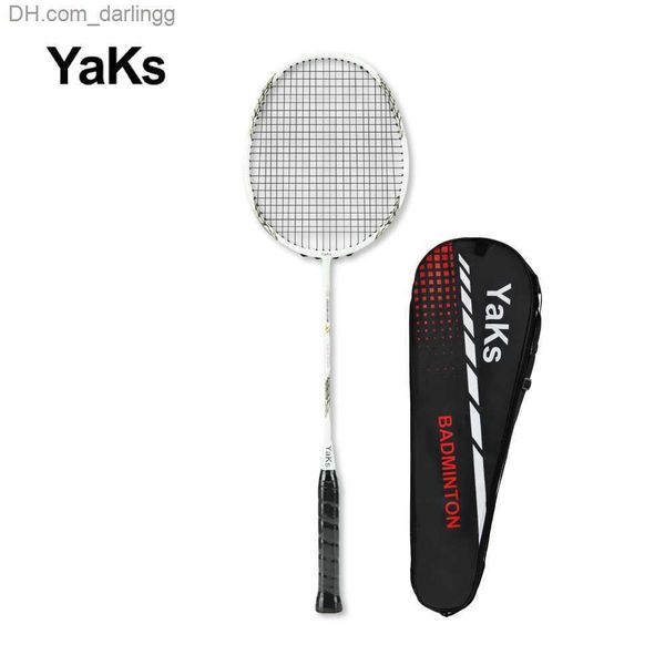 

badminton rackets yaks brand 2023 new ultralight racket carbon fiber attack style 4u4 badminton rackets 19-22 pounds club level racket badmi