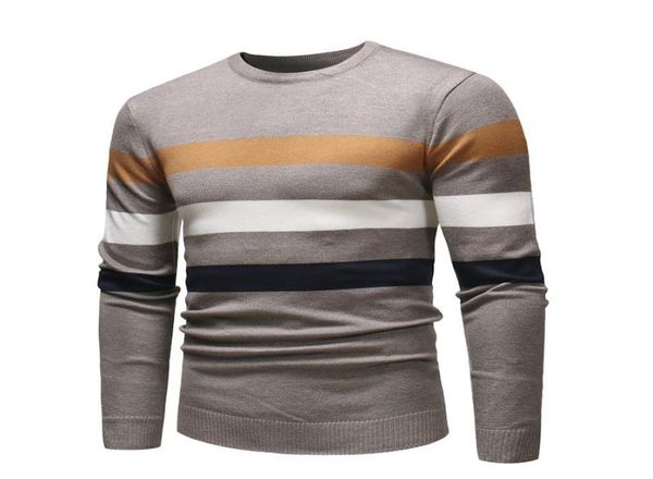

men039s sweaters mens contrast stripe crew neck men sweater pull homme fashion style asian size3811025, White;black