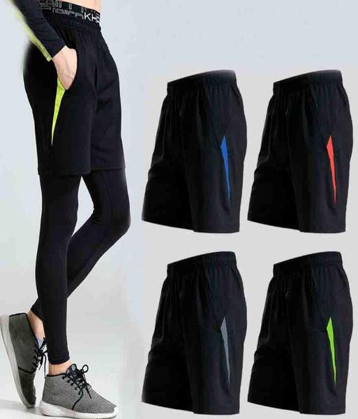 

men shorts slim high elastic waist breathable sport outdoor pants plus size m 4xl training quick dry europe america running pants5462227, Black;blue