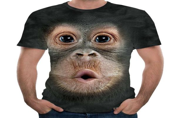 

tshirts men039s 3d gorilla print short sleeve tshirt01233024403, White;black