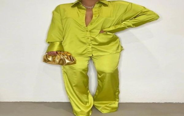 

women039s two piece pants summer solid color lapel longsleeved casual trousers suit office lady sets women outfitts women394381729, White