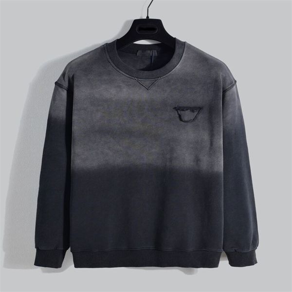 

the new oversize cotton sweatshirt features a heavy duty color silhouette and rib knit sweater with a round neck for both men and women, Black;brown