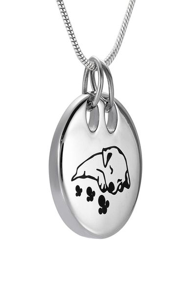 

pet cremation necklace for ashes dog urns jewelry stainless steel cute dog cat keepsake memorial urn pendant locket cremation urn 7372573, Silver