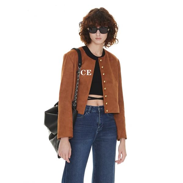 

ce womens fur leather jackets coats cowhide slim fit short motorcycle coats femal, Black;brown