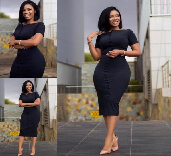 

crossborder source factory direct s 2019 new fashion button solid color dress african women039s dress d0131014912, Black;gray