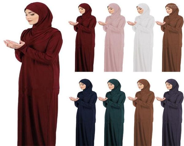

ethnic clothing long khimar muslim women hooded hijab dress prayer garment jilbab abaya full cover ramadan islamic clothes niqab w9931276, Red